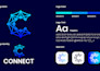 design tech startup, crypto, technology, cyber security, and ai logo